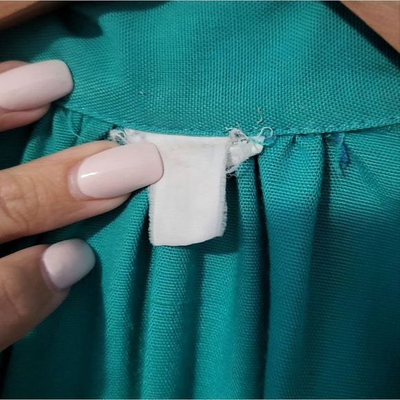 Vintage dress green with pockets - Picture 5 of 6